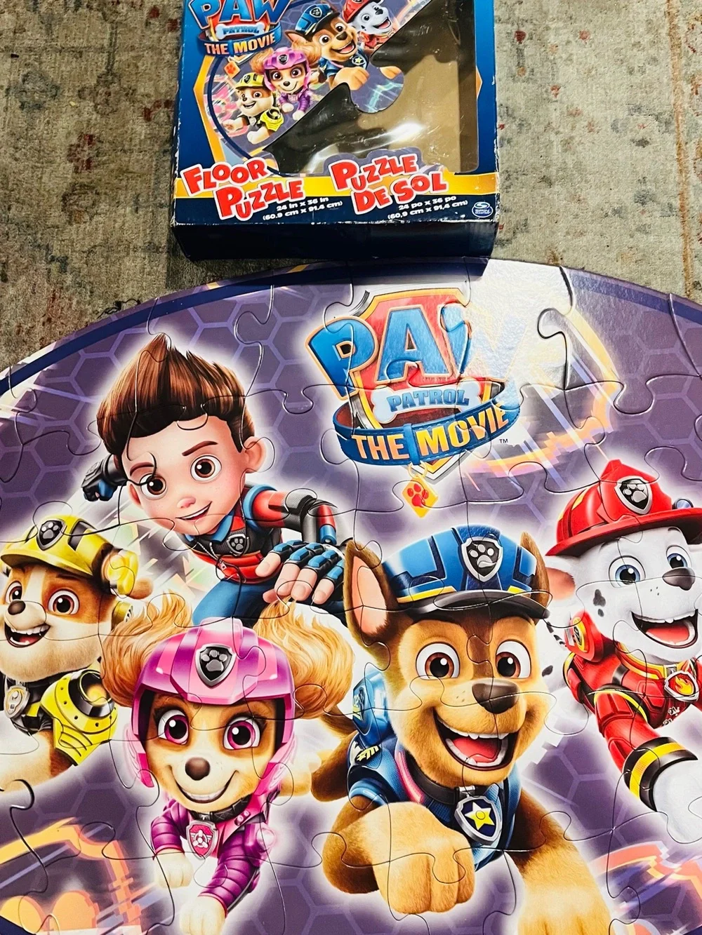 Paw Patrol Oval Purple Character  Floor Puzzle Playmat